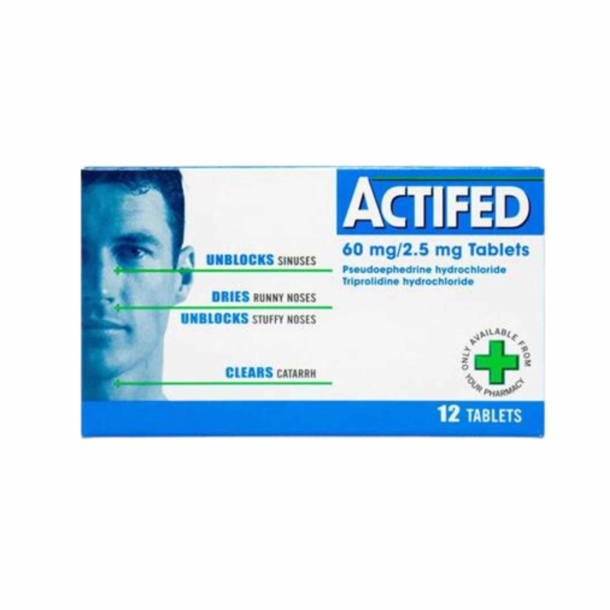 Actifed Nasal Congestion Tablets - 12 Pk