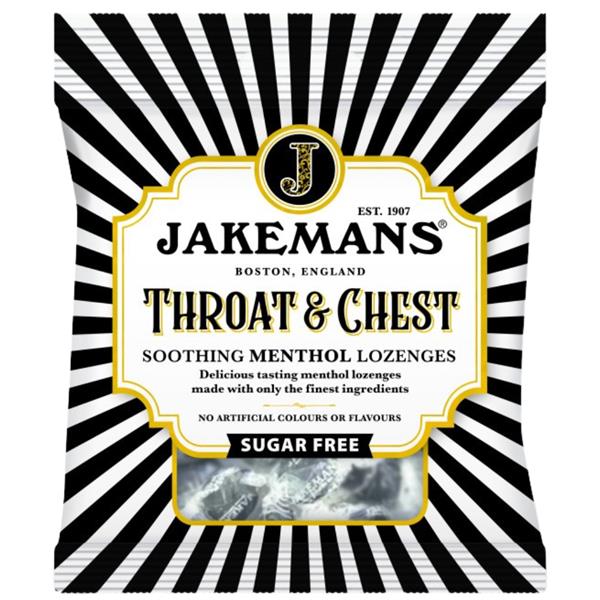 Jakemans Throat & Chest Soothing Menthol Lozenges - Sugar Free 50g