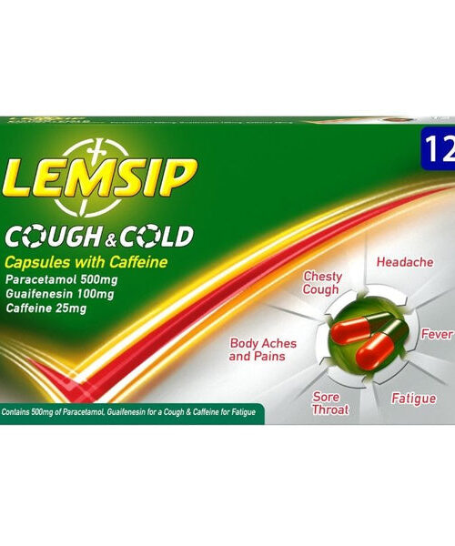Lemsip Cough & Cold Capsules With Caffeine